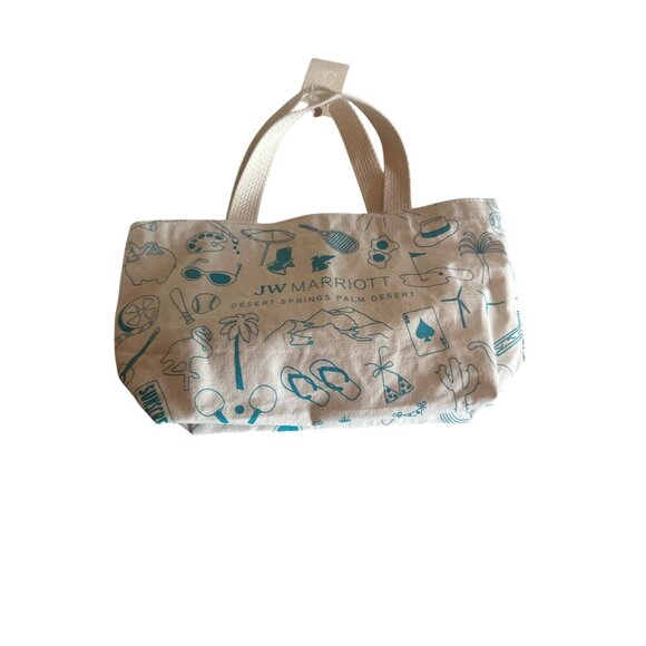NWT JW Marriott Maptote Canvas Mini Tote Bag Desert Springs Palm Desert - Picture 4 of 4